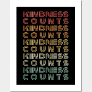 Retro Kindness Counts Posters and Art